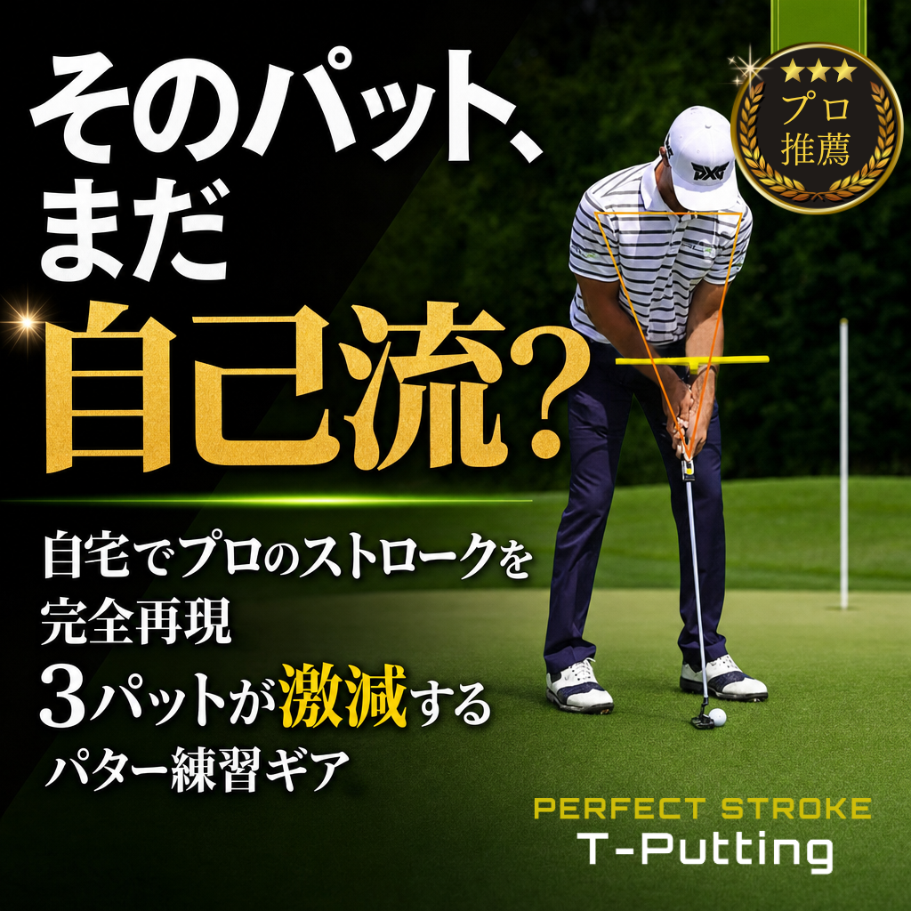 Tパッティング｜T字型ストローク矯正ガイド ゴルフパター練習器具