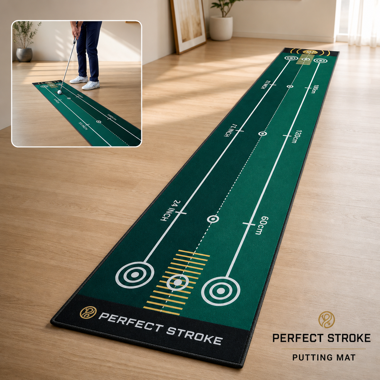 ショートパット専用 高速パターマット｜11ft 60-240cm | パーフェクト