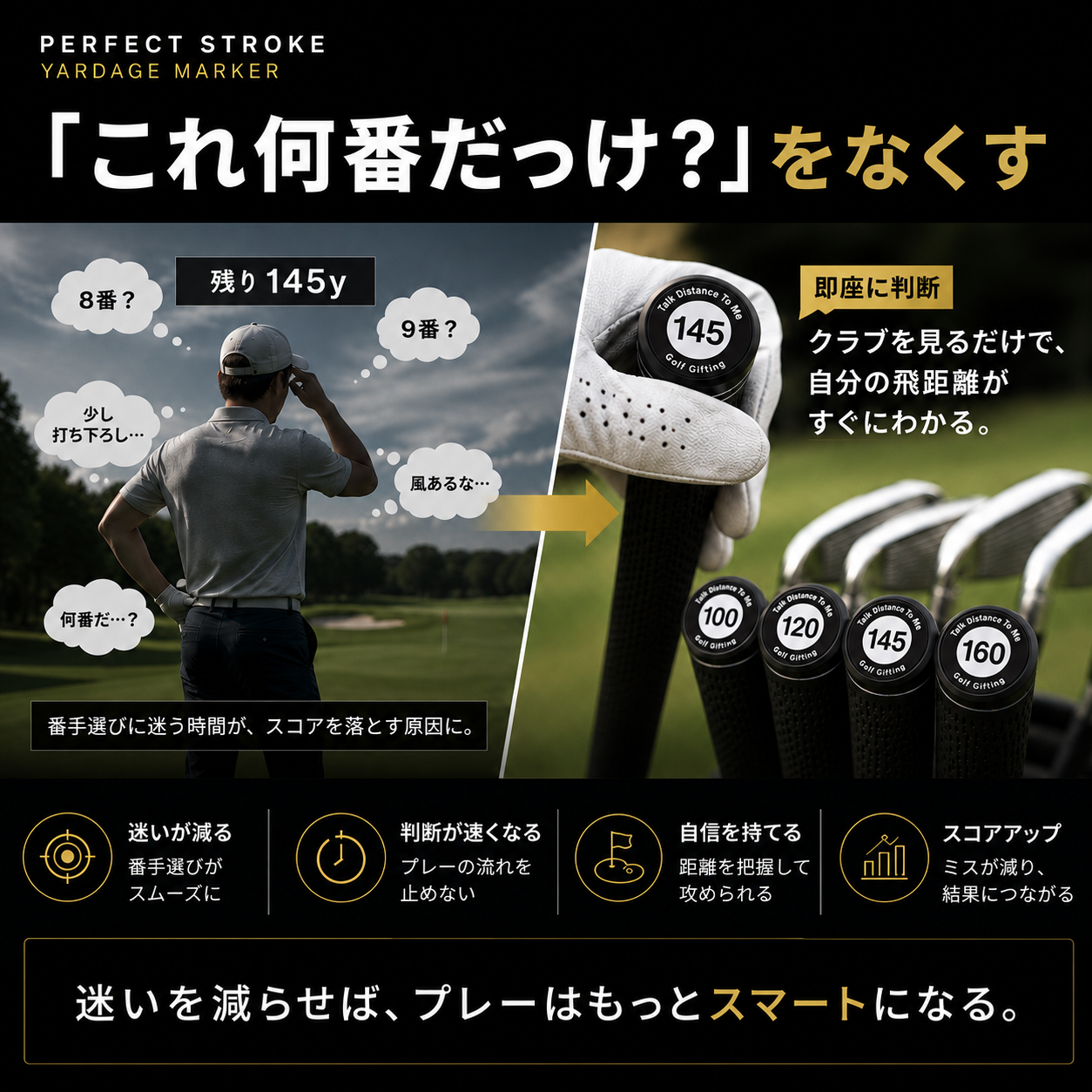 パーフェクトストローク｜ヤーデージマーカー 20個セット ゴルフ 飛