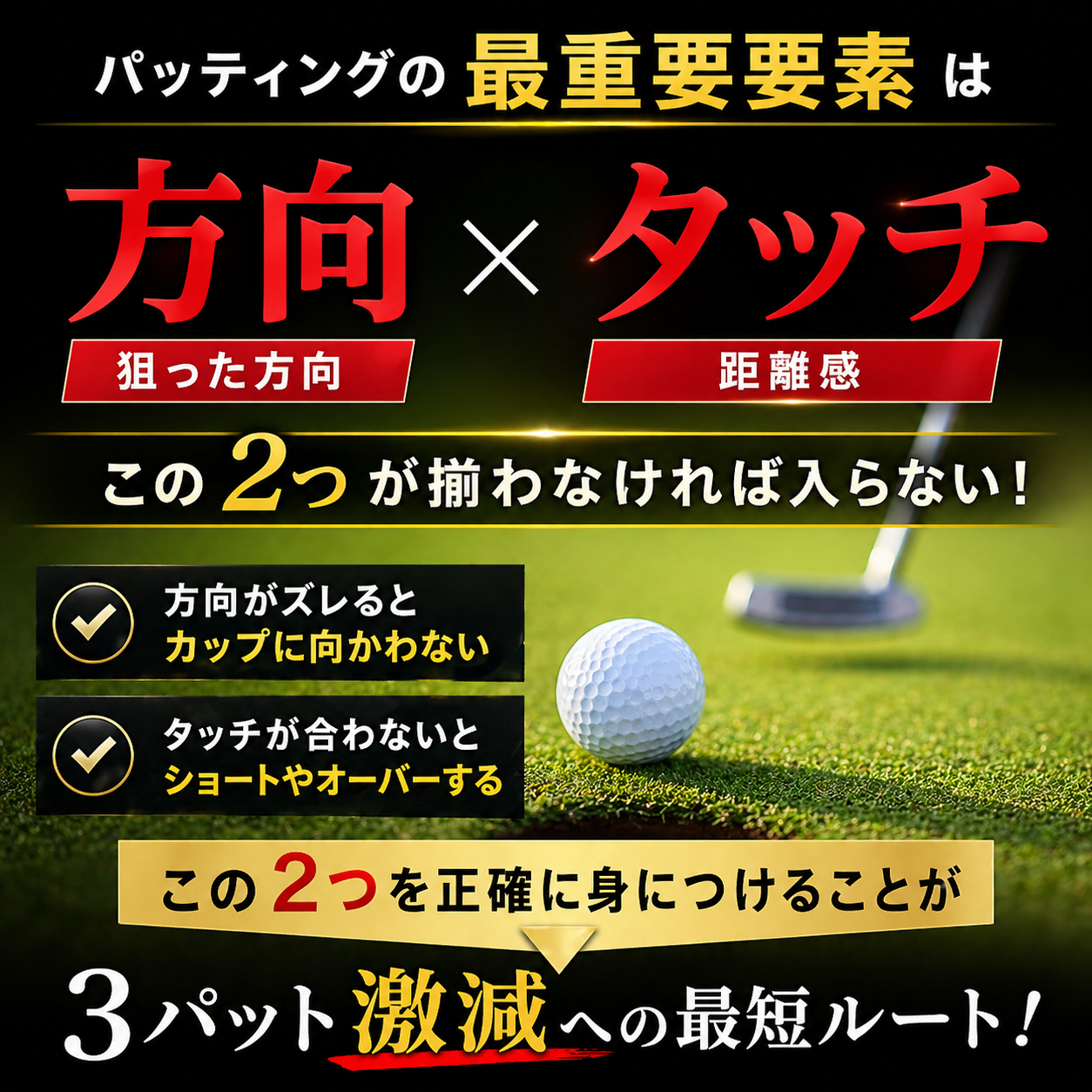 ブラックパターマット 90/180/270cm|3距離対応 本格パター練習マット ブラックパターマット 90/180/270cm|3距離対応 本格パター練習マット