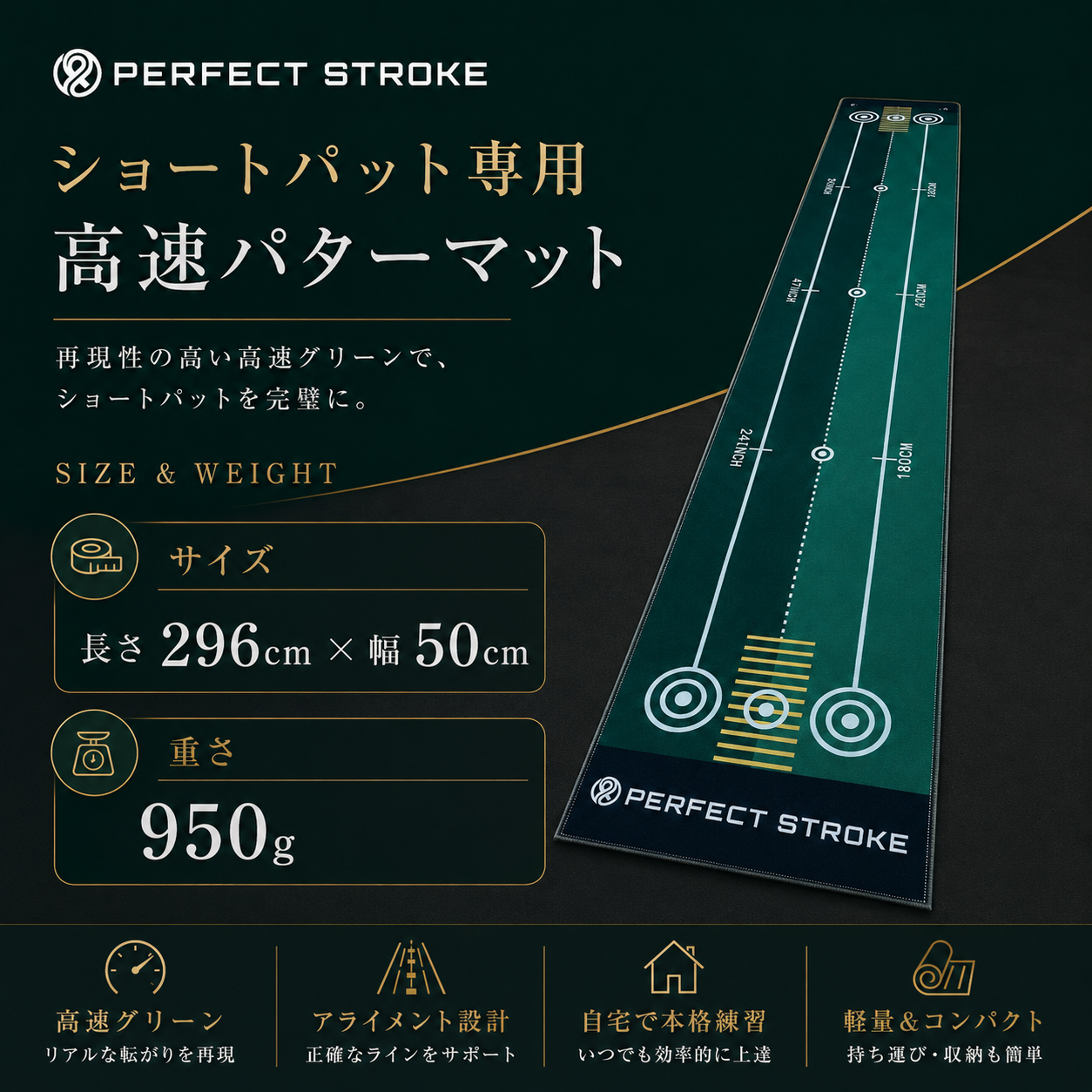 パーフェクトストローク｜ショートパット専用高速マット