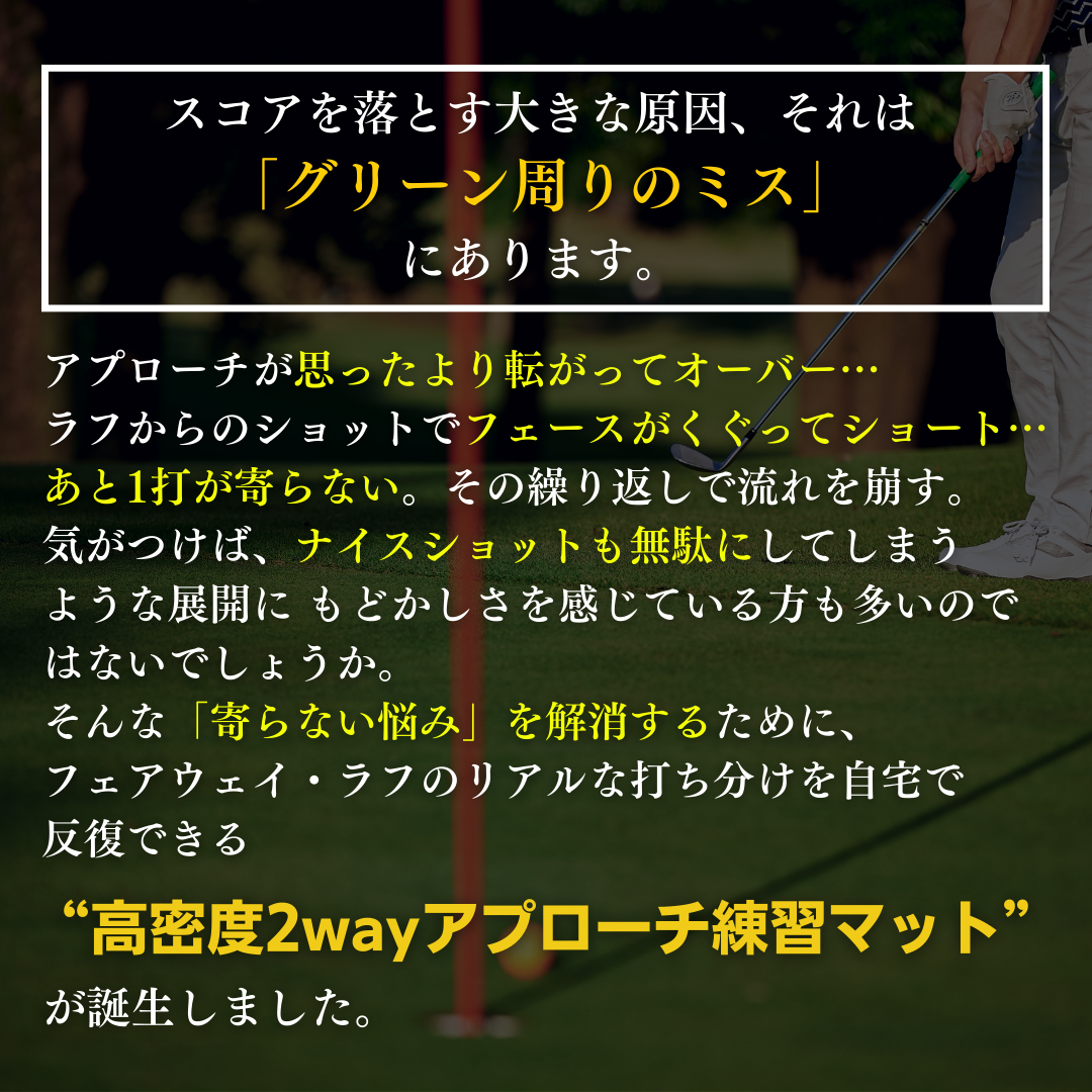 パーフェクトストローク 2Wayアプローチマット［練習用ウレタンボール付］