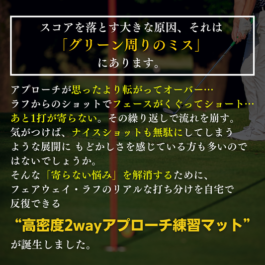 パーフェクトストローク 2Wayアプローチマット［練習用ウレタンボール付］