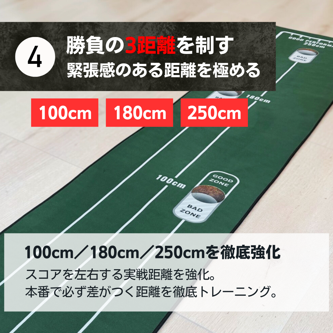 3Dパターマット|12ft高速グリーン×錯視カップ 自宅パター練習 3Dパターマット|12ft高速グリーン×錯視カップ 自宅パター練習