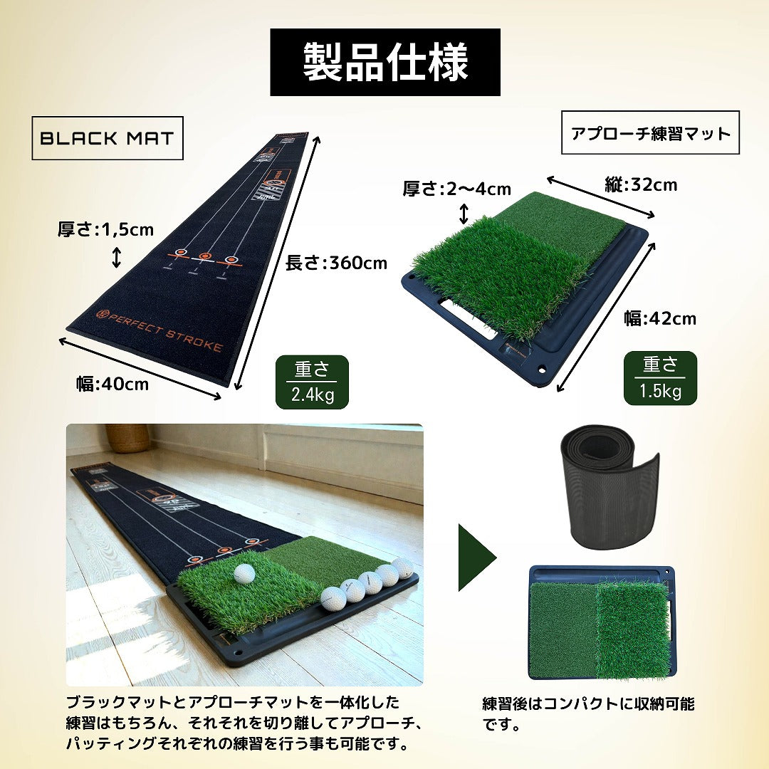 パーフェクトストローク｜ブラックマットグライド ブラックパター