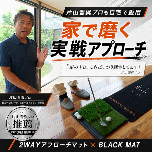 9月中旬入荷 【片山晋呉プロも使用】パター＋2Wayアプローチマット 練習ボール付 | パーフェクトストローク