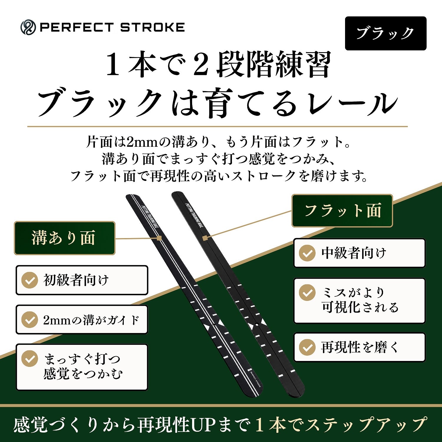 パッティングトレーニングレール 90cm｜方向性を矯正するゴルフパター