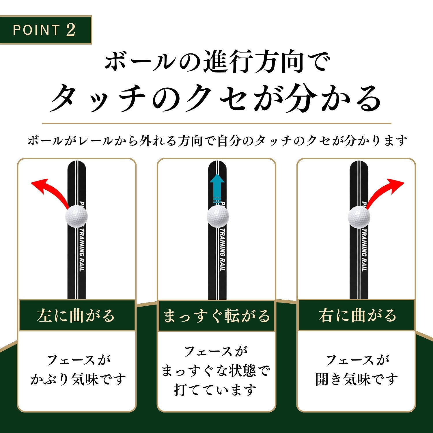 パッティングトレーニングレール 90cm｜方向性を矯正するゴルフパター
